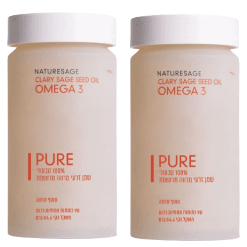 מבצע זוג | אומגה 3 | משמן מרווה מרושתת | מכיל 180 כמוסות | נייטשרסייג