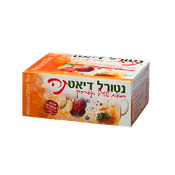 נטורל דיאט תה | תערובת פירות וצמחים לחליטה | מסייע בהליך הרזייה | בטעם שזיף-אפרסק | 80 שקיקים | סודות המזרח | Secrets of the East