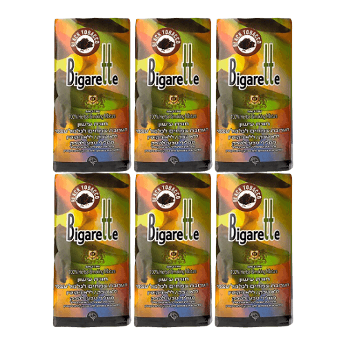 מבצע שישיה | טבק שחור ביגארט | תערובת צמחים ללא טבק או ניקוטין | מכיל 40 גרם ביגארט | Bigarette