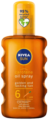 תרסיס שמן גזר | מכיל 200 מל | מכיל ויטמין E | עמיד במים | ניוואה | NIVEA