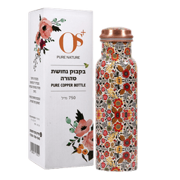 בקבוק נחושת טהורה | מכיל 750 מל | OS PURE NATURE | אוס טבע טהור