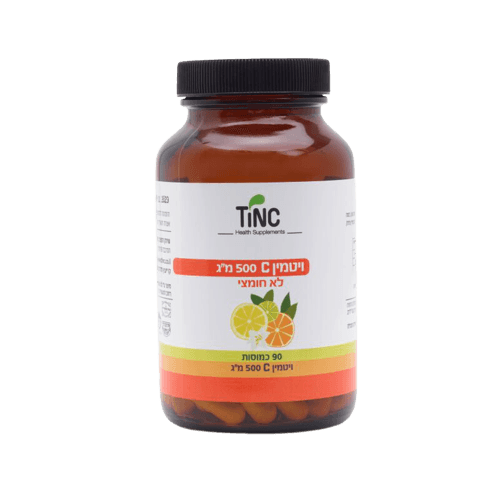 ויטמין 500 C | לא חומצי | 90 כמוסות | טינקטורה טק | Tinctura Tech