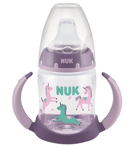 בקבוק אימון פיירסט צויס NUK FIRST CHOICE | מכיל 150 מל | 6-18 חודשים | חדי קרן | נוק | NUK