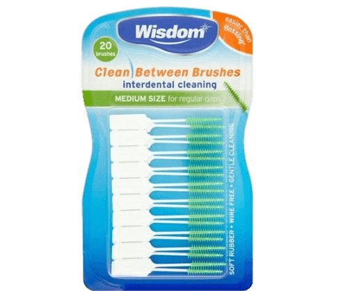 מברשות לניקוי בין השיניים גודל בינוני | 20 יחידות