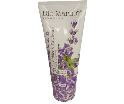 קרם גוף ועיסוי | לבנדר | פצולי | ביו מארין |בעל ריח עשיר העוטף את הגוף בניחוח עדין | עשירה במינרלים מים המלח ביו מארין | Bio Marine