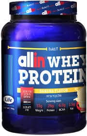 אבקת חלבון וואן וואי OneWhey | בטעם בננה | מכיל 759 גרם | אול-אין | ALLIN