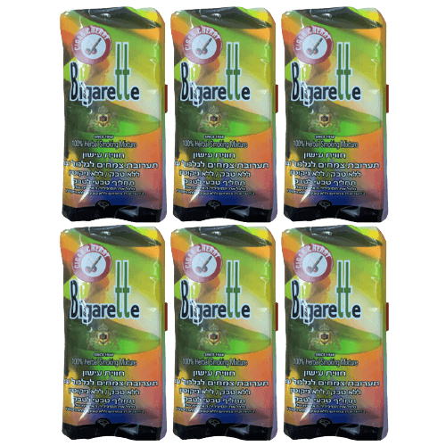 מבצע שישיה | טבק ללא ניקוטין בטעם דובדבן ביגארט | מכיל 40 גרם ביגארט | Bigarette