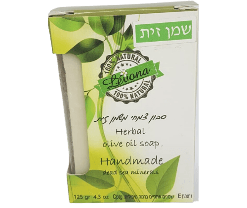סבון צמחי | משמן זית | עשיר בלחות | מעושר בויטמין E ושמנים אתריים | לבנה | Levana