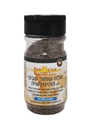 מלח ההימלאיה שחור דק מקור טבעי למינרלים | 200 גרם | סאן ליין | Sun line