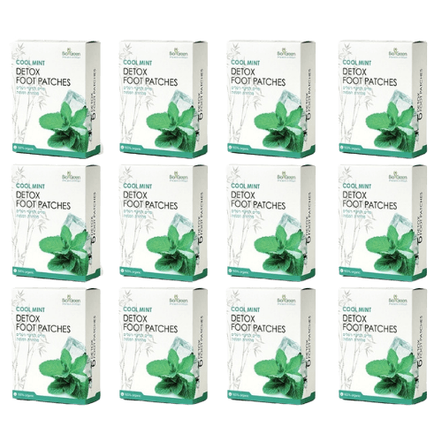 מארז שתיים עשרה | פדים לניקוי רעלים מהדורת מנטה | 100 אורגני | BIO GREEN ביו גרין | Bio Green