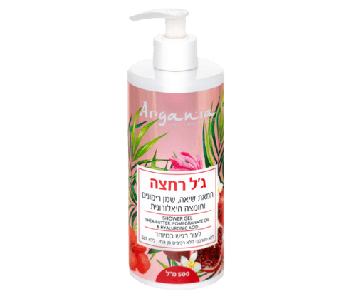 ארגניה גל רחצה מועשר בחמאת שיאה שמן רימונים וחומצה היאלורונית | לעור רגיש במיוחד | 500 מל | ARGANIA ARGANIA | ארגניה
