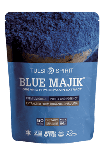 ספירולינה כחולה באבקה | מכיל 50 גרם | טולסי ספיריט - TULSI SPIRIT פוקה | PUKKA