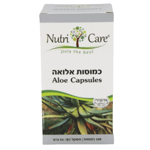 אלואה | 100 כמוסות | נוטרי קר | Nutri Care