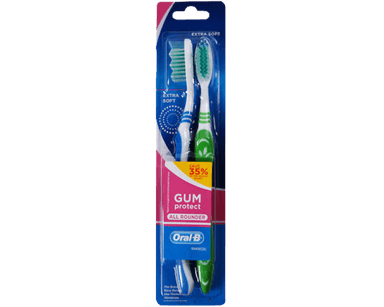 זוג מברשות שיניים | GUM PROTECT Oral B | אורל בי