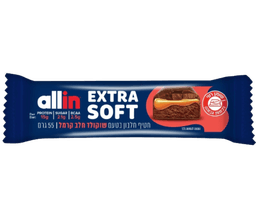חטיף חלבון EXTRA SOFT | בטעם שוקולד חלב וקרמל | 15 גרם חלבון | מכיל 55 גרם | אול-אין | ALLIN