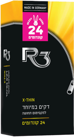 קונדומים | דקים במיוחד | למקסימום תחושה | 24 יחידות | R3