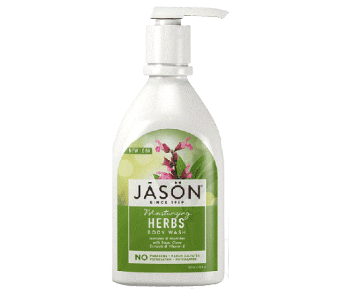 גייסון סבון גוף צמחים ללחות והזנת העור | מכיל 887 מל | גל רחצה צמחים - להזנת העור וללחות מוגברת גייסון | JASON