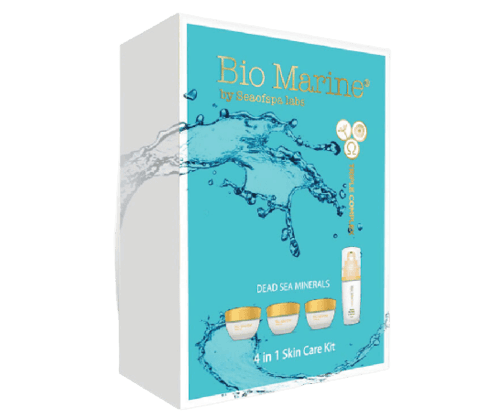 ערכת מוצרים לטיפוח הפנים | מסכת פילינג קרם יום קרם לילה סרום מיצוק פנים | ביו מארין | Bio Marine