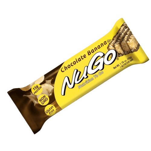 חטיף עב חלבון בטעם שוקולד בננה | 50 גרם | 13 גרם חלבון | ללא גלוטן | Nugo