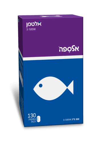 אלספה | אומגה 3 | כמוסות רכות | 130 כמוסות | אלטמן | ALTMAN