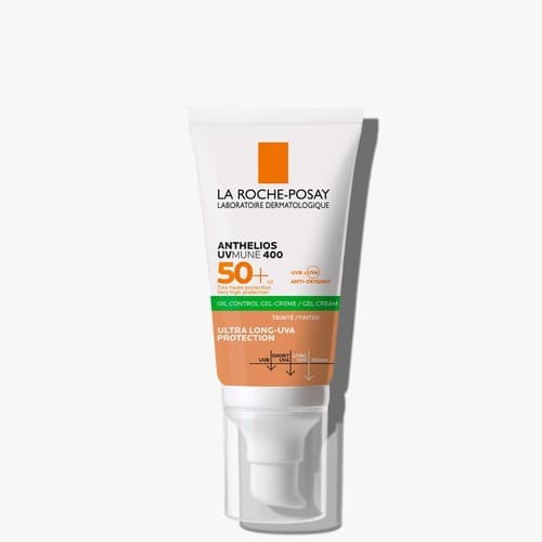 קרם גל הגנה לפנים אנתליוס עם גוון | להגנה גבוהה במיוחד SPF50 | מכיל 50 מל | OIL CONTROL לה רוש פוזה | LA ROCHE POSAY
