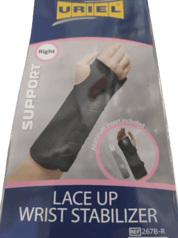 מייצב לשורש כף היד עם שרוכים | יד ימין | ITEM 267RB | מידה XXL | אוריאל אוריאל | URIEL