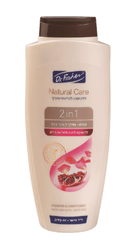 נטורל קר | שמפומרכך | לשיער רגיל | חלב רימונים ופרחי ורדים | מכיל 700 מל | להענקת לחות ולמראה בריא | דר פישר | Dr Fischer