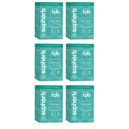 מבצע שישייה | ויטמין B12 בגומי לעיסה | בצורת מתילקובלמין | במינון 1000 מקג | מכיל 30 יחידות | טעם דובדבן ענבים | סדרת טאב אין גאם | Tab In Gum | סופהרב | SUPHERB