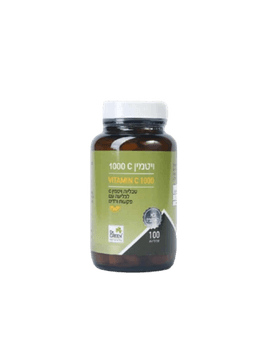 ויטמין C | במינון 1000 | לא חומצי | עם פקעות ורדים | מכיל 100 טבליות | דר גרין | Dr Green