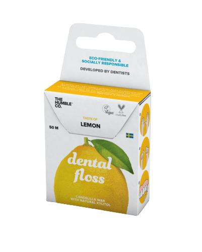 חוט דנטלי | בטעם לימון | מכיל 50 מטר | The Humble | Humble Brush