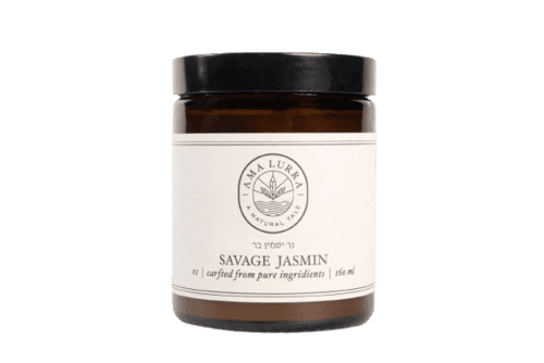 נר יסמין קטן | בריח יסמין | ריחני משעווה צמחית | שמן קוקוס | שעוות סויה אמה לורה | Ama lurra