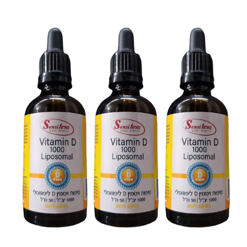 מבצע שלישיה | ויטמין די D ליפוזומלי | 1000 יחבל | מכיל 50 מל | סנסי טבע | Sensi Teva