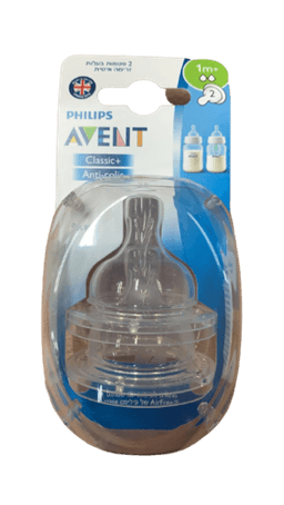 זוג פטמות האכלה | זרימה איטית | מגיל 1 חודשים | AVENT פיליפס | PHILIPS