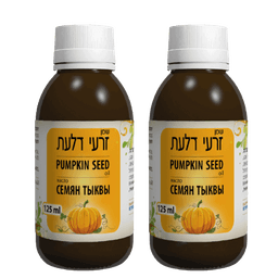 מבצע זוג | שמן זרעי דלעת טבעי | בכבישה קרה | 125 מל | עשיר בויטמין A וויטמין E | דן פארם | Dan Pharm