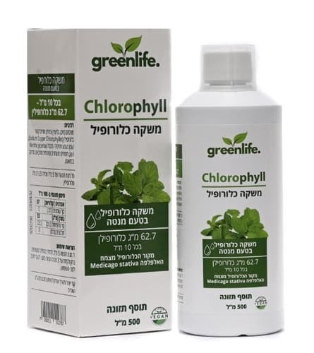 גרין לייף | משקה כלורופיל | Green Life | מכיל 500 מל