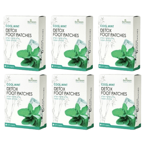 מארז שישיה | פדים מהדורת מנטה | 100 אורגני | BIO GREEN ביו גרין | Bio Green