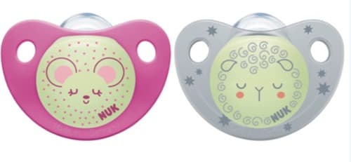 זוג מוצצי נוק נייטדיי NUK NightDay | זוהרים בחושך | סיליקון 6-18 חודשים | נוק | NUK