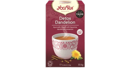 צמחים מיובשים להכנת משקה בחליטה אורגנית עם ליקוריץ קינמון ושן הארי | DETOX DANDELION | מכיל 17 שקיקים | YOGI TEA