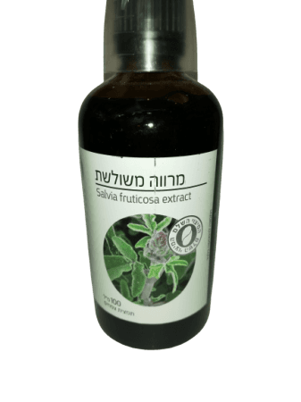 מרווה משולשת | מכיל 100 מל | תמצית צמחים | Salvia Fruticosa Extract | תוסף תזונה | ברא צמחים | BARA