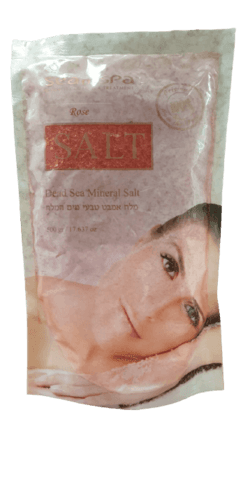 מלח אמבט טבעי | Rose | מים המלח | מכיל 500 גרם | סי אוף ספא | Sea Of Spa