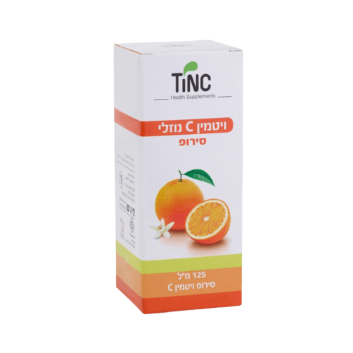 סירופ ויטמין C נוזלי | מכיל 125 מל | כשר למהדרין | תוסף תזונה | טינקטורה טק | Tinctura Tech