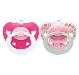 זוג מוצצי נוק סיגנטור NUK Signature | סיליקון 6-18 חודשים | ורוד | נוק | NUK