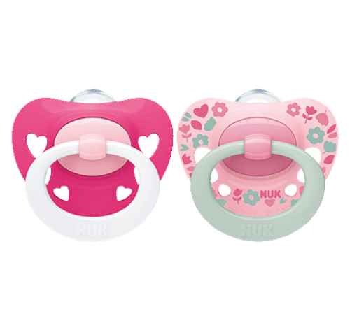 זוג מוצצי נוק סיגנטור NUK Signature | סיליקון 6-18 חודשים | ורוד | נוק | NUK