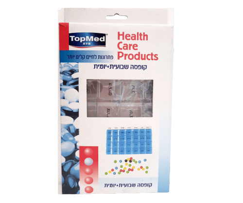 קופסת תרופות שבועית יומית - 28 תאים | TOP MED