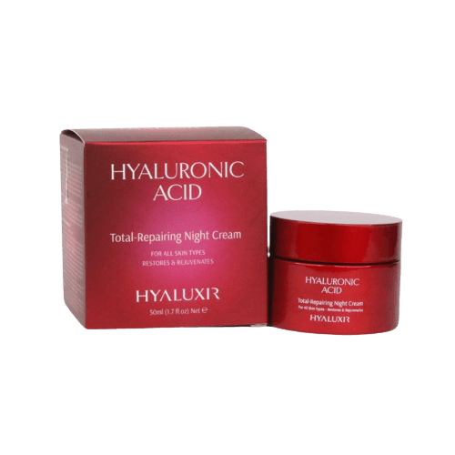 קרם לילה משקם | מועשר בחומצה היאלורונית | לעור קורן ורענן יותר | מכיל 50 מל |