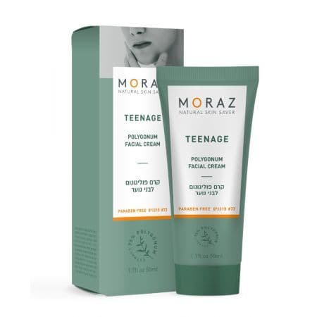 קרם פנים פוליגונום | מכיל 50 מל | לבני נוער | Teenage | מורז | Moraz