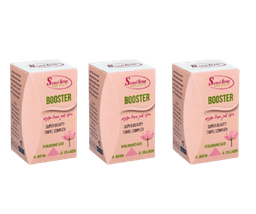 BOOSTER קולגן | ביוטין וחומצה היאלורונית | כל יחידה מכילה 60 כמוסות | שלישייה | סנסי טבע | Sensi Teva