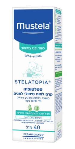 סטלטופיה | קרם לחות טיפולי לפנים | מעשיר בלחות | מרגיע גירויים ואי נוחות בעור | סוכר אבוקדו ושמן חמניות | מכיל 40 מל | מוסטלה | Mustela