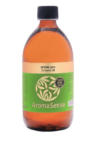שמן שקדים | מכיל 500 מל | Almond Oil | ברישיון משרד הבריאות | ארומה סנס | Aroma Sense