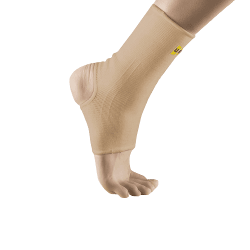 מגן קרסול אלסטי איכותי נעים למגע מתאים לשימוש יומיומי המסייע בהקלה בכאבים והורדת נפיחות בקרסול | צבע חום | מידה XS אוריאל | URIEL